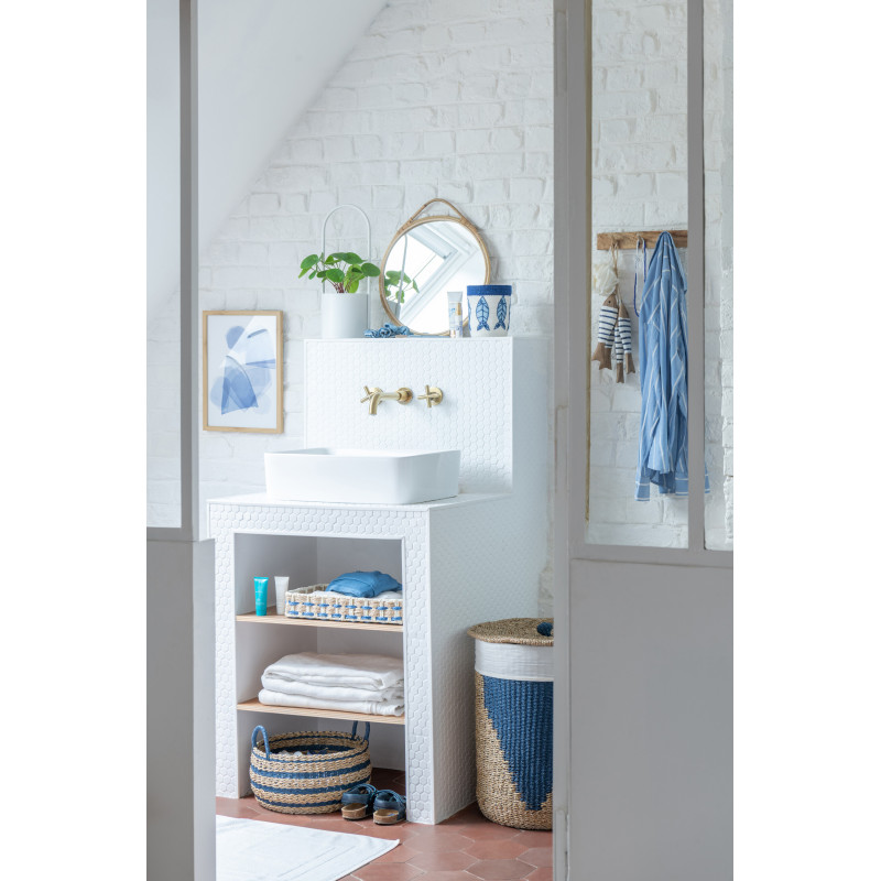 Miroir mural bohème Rond 39x44 Rotini Naturel Jordan 