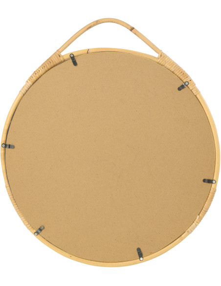 Miroir mural bohème Rond 39x44 Rotini Naturel Jordan 