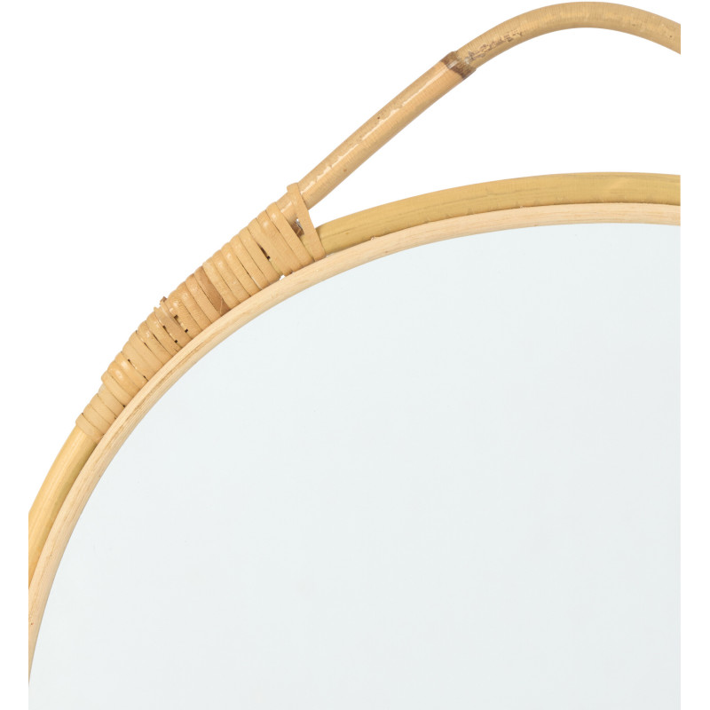 Miroir mural bohème Rond 39x44 Rotini Naturel Jordan 