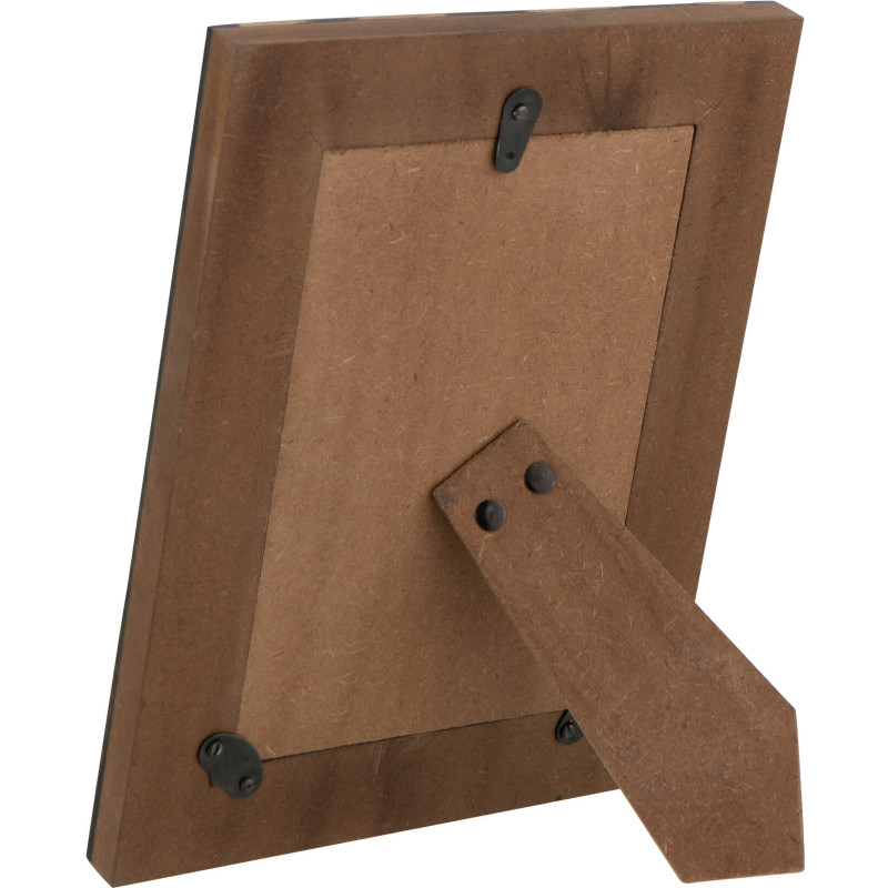 Cadre photo ethnique chic pour photo 10x15 Bois MDF Noir Naturel Elyon 