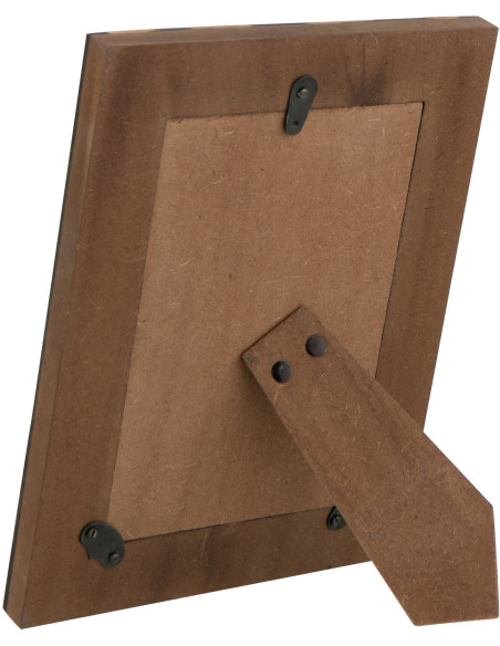 Cadre photo ethnique chic pour photo 10x15 Bois MDF Noir Naturel Elyon 