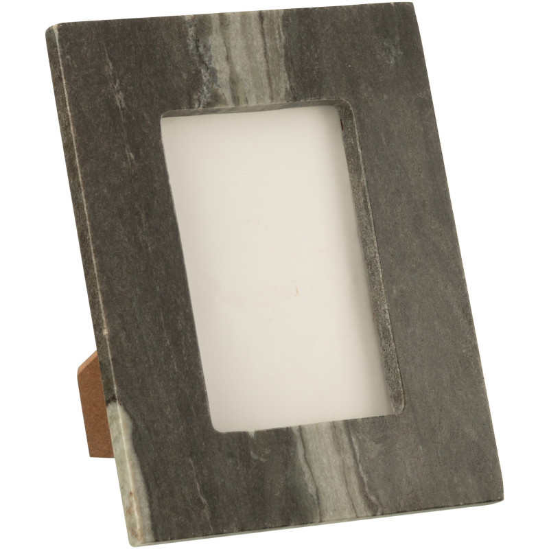 Cadre photo design chic pour photo 10x15 Marbre Noir Gris clair Onyra 