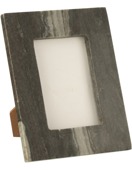 Cadre photo design chic pour photo 10x15 Marbre Noir Gris clair Onyra 