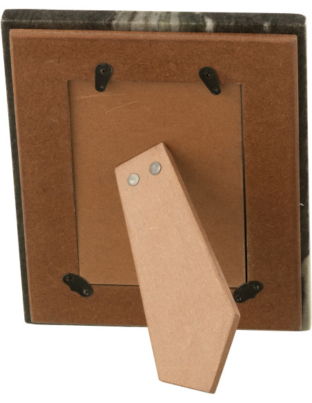 Cadre photo design chic pour photo 10x15 Marbre Noir Gris clair Onyra 