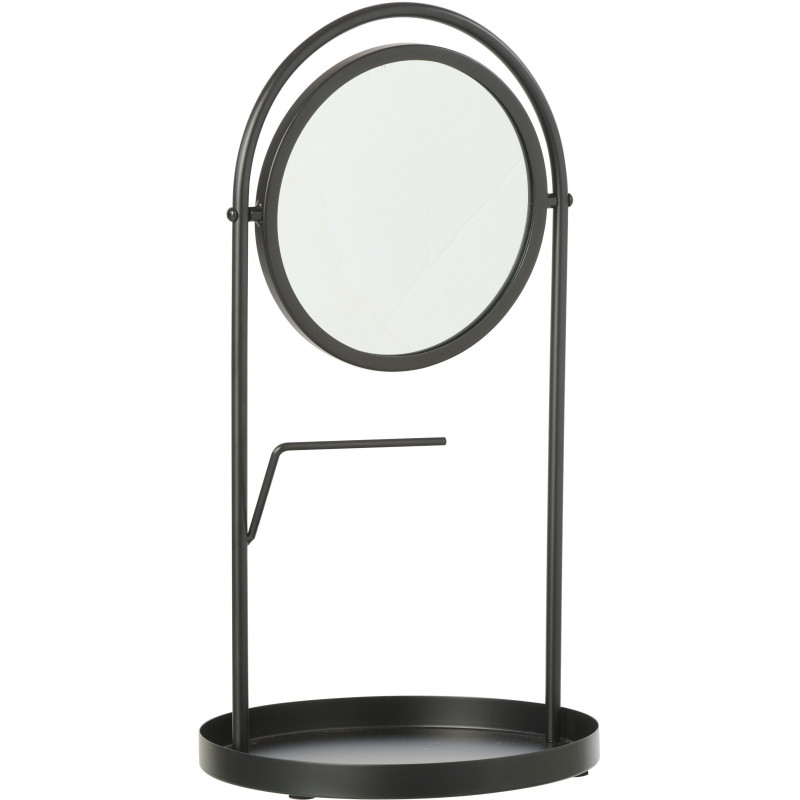 Miroir à poser design Rond Métal Noir Axys 