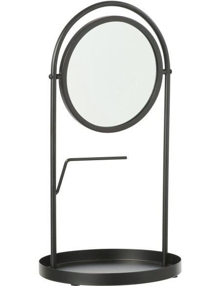 Miroir à poser design Rond Métal Noir Axys 