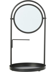 Miroir à poser design Rond Métal Noir Axys 