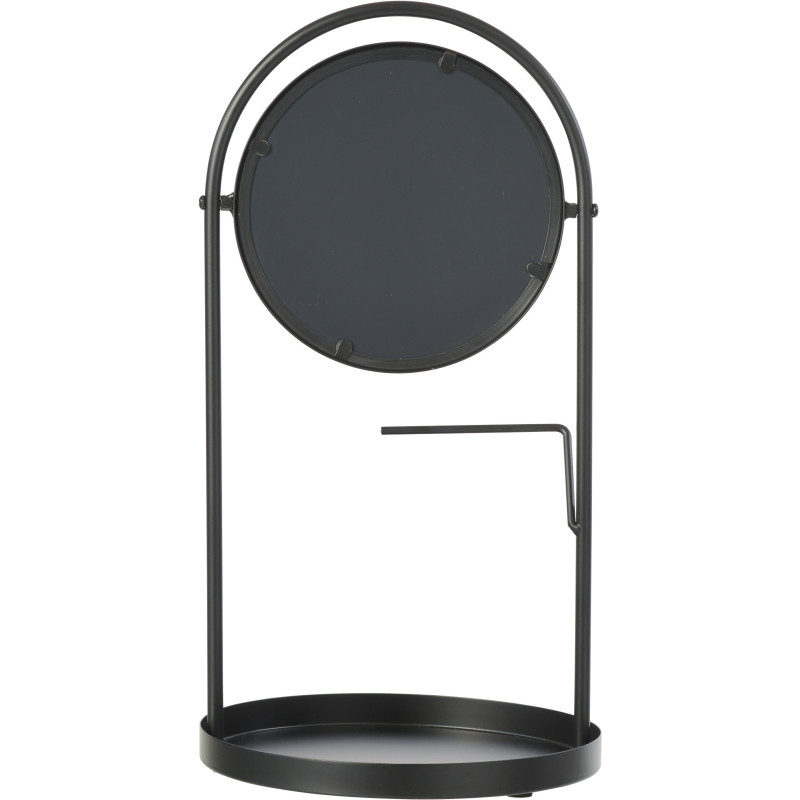 Miroir à poser design Rond Métal Noir Axys 