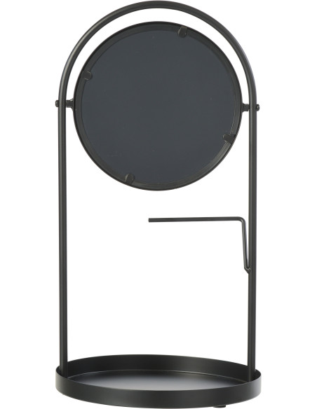Miroir à poser design Rond Métal Noir Axys 