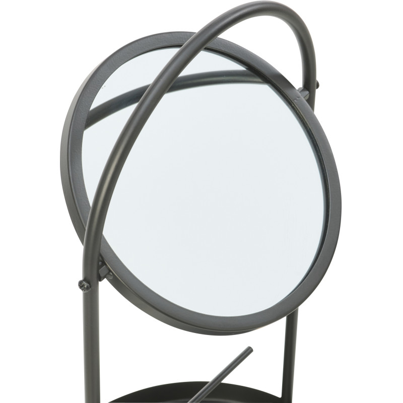 Miroir à poser design Rond Métal Noir Axys 