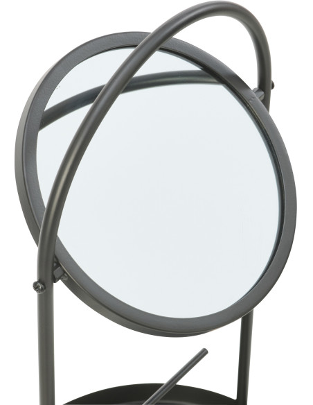 Miroir à poser design Rond Métal Noir Axys 