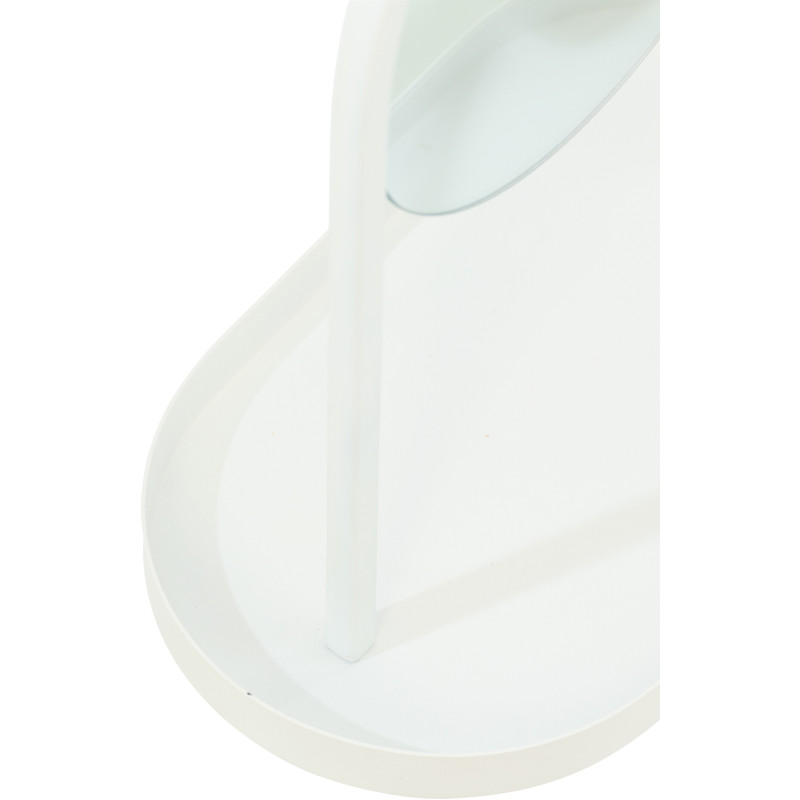 Miroir à poser design Rond Métal Blanc Noéa 