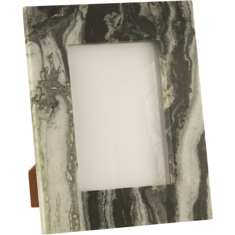 Cadre photo design chic pour photo 13x18 Marbre Noir Gris clair Onyra 