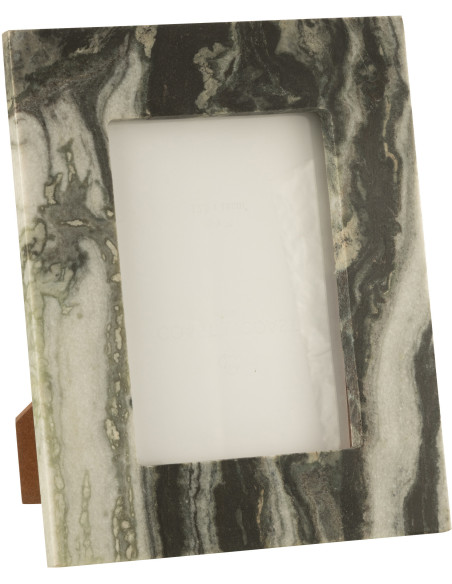 Cadre photo design chic pour photo 13x18 Marbre Noir Gris clair Onyra 