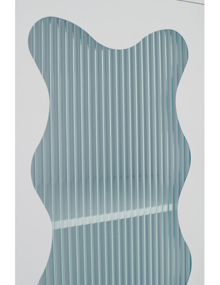 Armoire design Vague 1 porte Métal Verre ondulé Semi-transparent 
