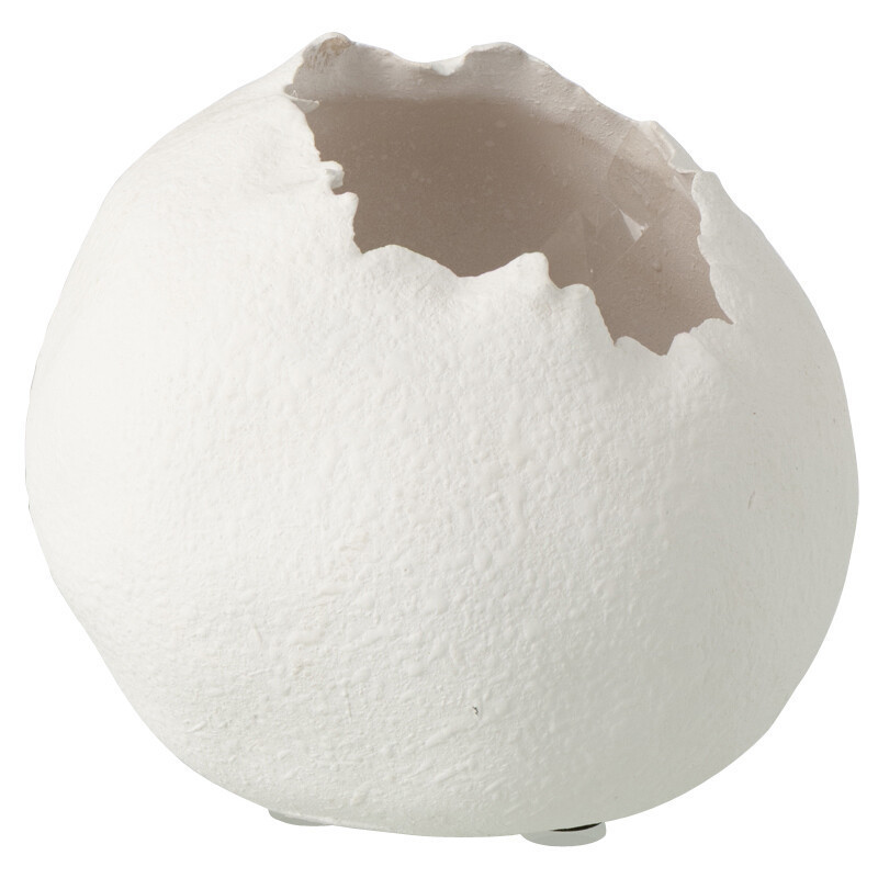 Cache-pot design irrégulier organique Boule Argile Blanc Calcis 