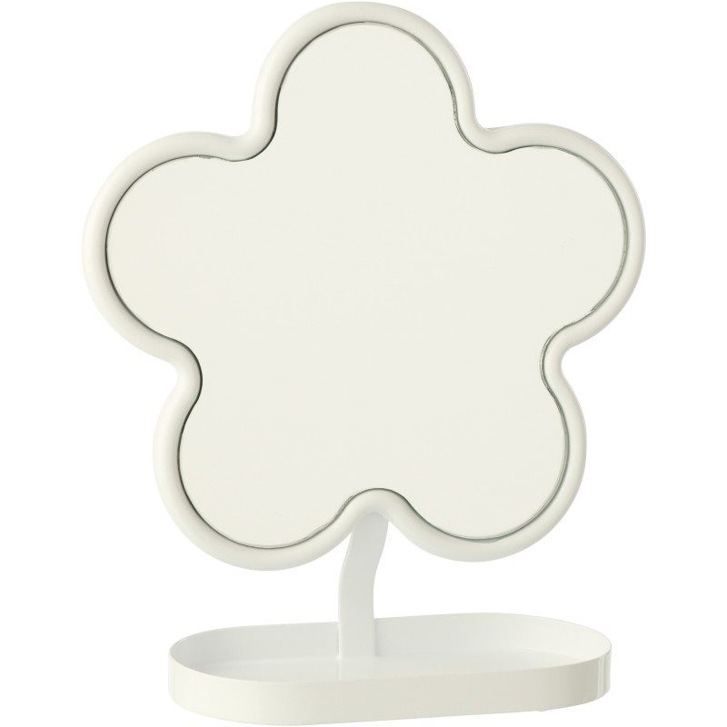 Miroir à poser design Fleur Métal Rose clair Clorélie 