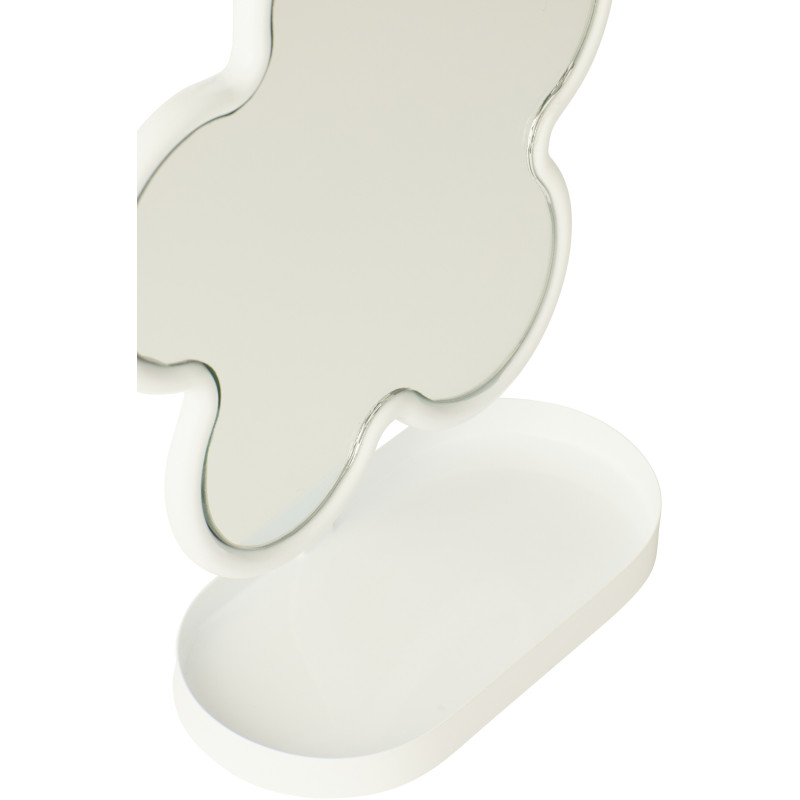 Miroir à poser design Fleur Métal Rose clair Clorélie 