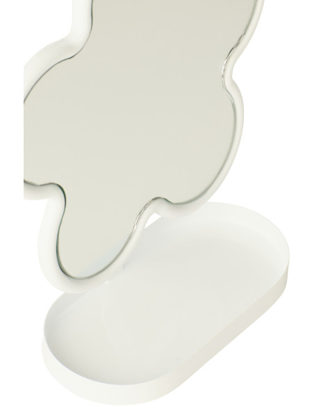 Miroir à poser design Fleur Métal Rose clair Clorélie 