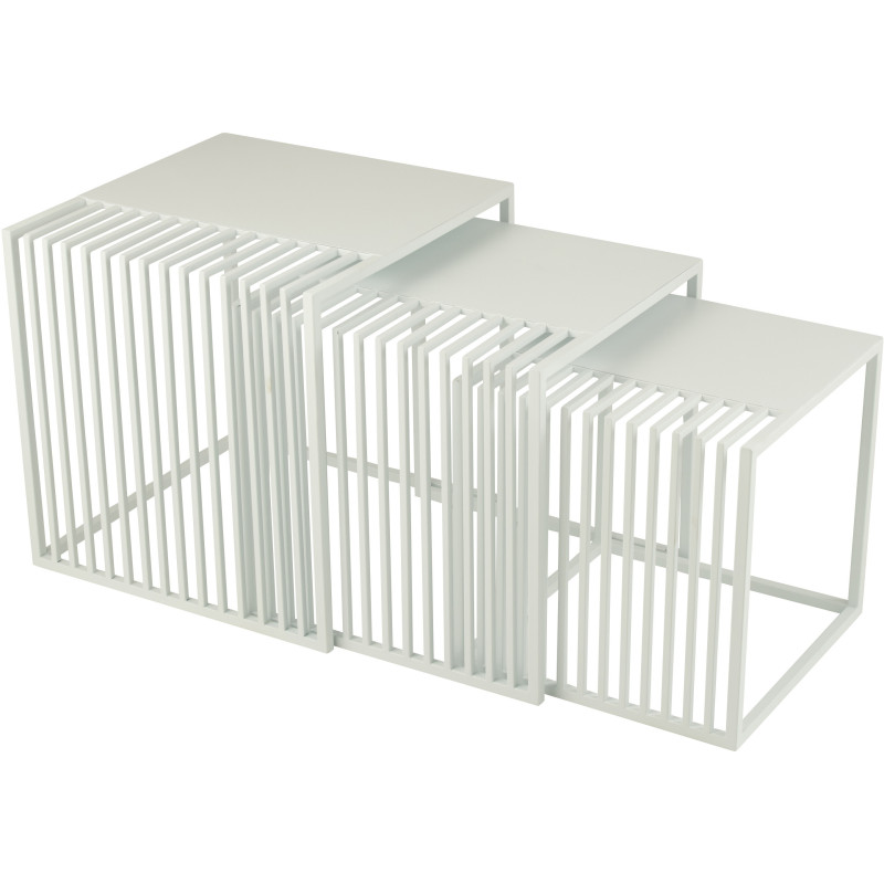 Table basse gigogne extérieure design Carrée Métal Auréna 