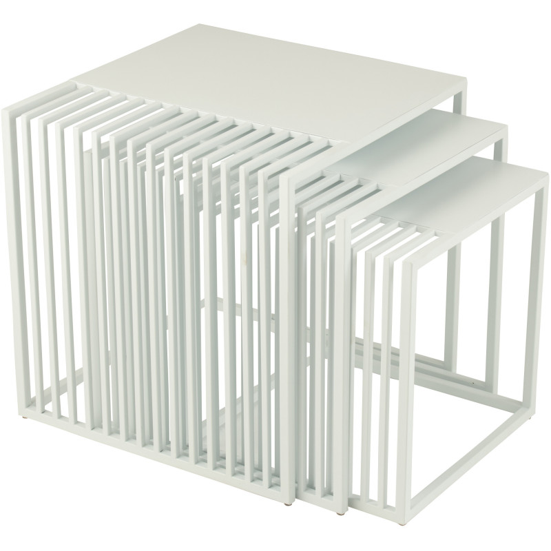 Table basse gigogne extérieure design Carrée Métal Auréna 