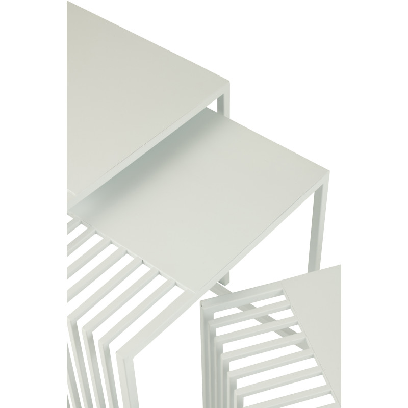 Table basse gigogne extérieure design Carrée Métal Auréna 