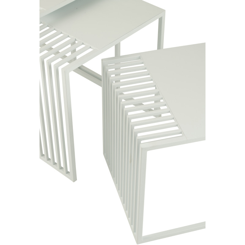 Table basse gigogne extérieure design Carrée Métal Auréna 