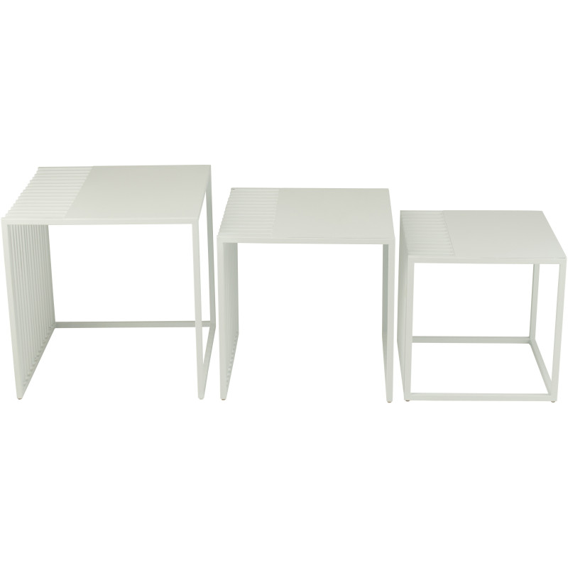 Table basse gigogne extérieure design Carrée Métal Auréna 