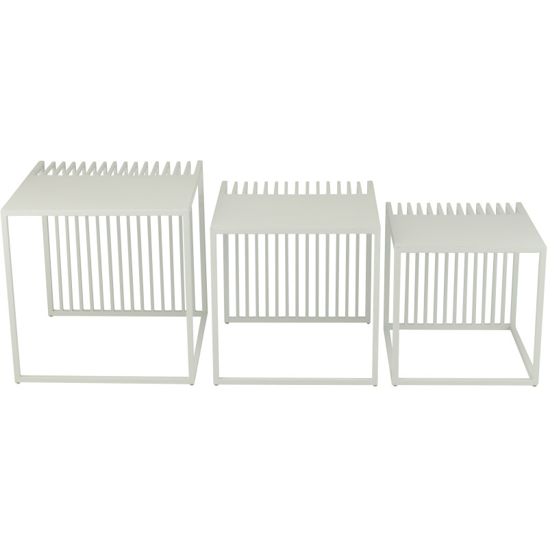 Table basse gigogne extérieure design Carrée Métal Auréna 