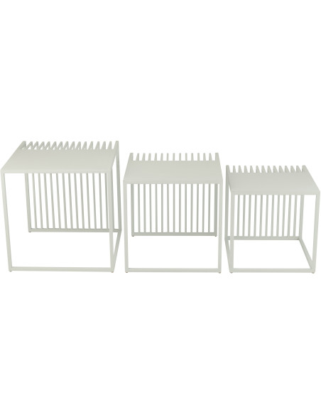 Table basse gigogne extérieure design Carrée Métal Auréna 