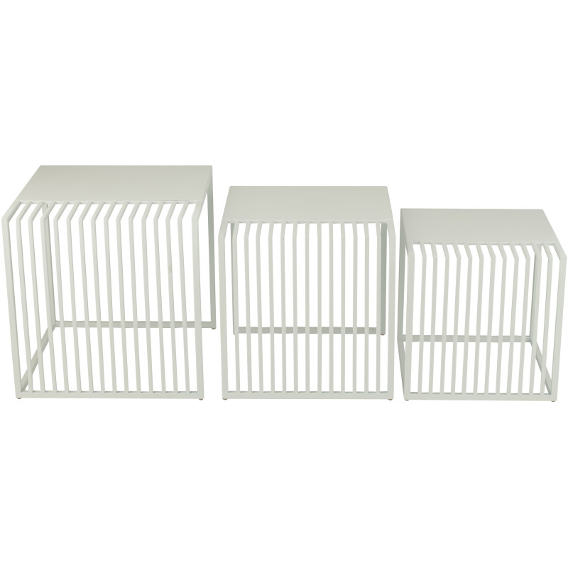 Table basse gigogne extérieure design Carrée Métal Auréna 