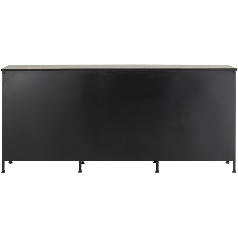 Grand Meuble d'apothicaire bas design 9 tiroirs Métal Noir Cade 