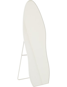 Grand Miroir sur pied design irrégulier Organique 56x180 Métal Blanc Odine 