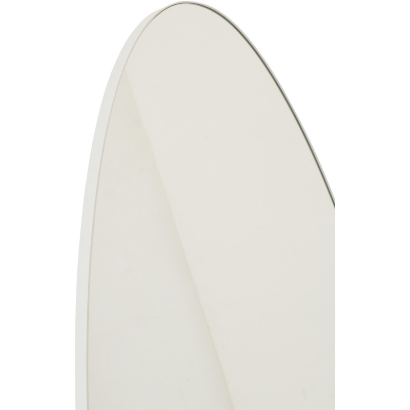 Grand Miroir sur pied design irrégulier Organique 56x180 Métal Blanc Odine 