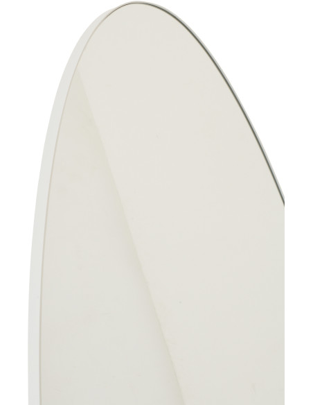 Grand Miroir sur pied design irrégulier Organique 56x180 Métal Blanc Odine 