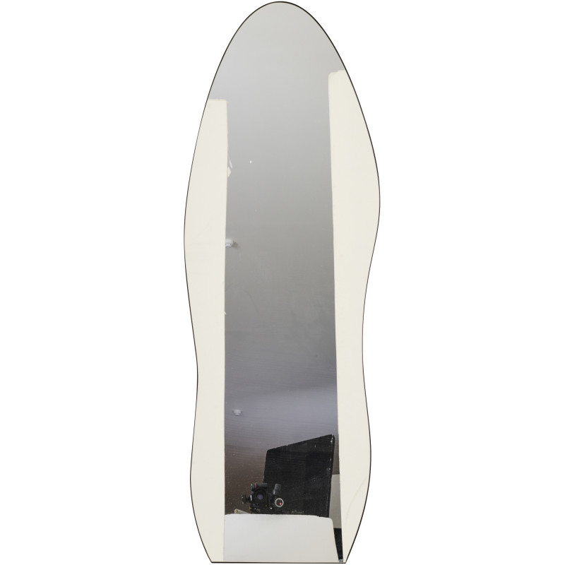Grand Miroir sur pied design irrégulier Organique 56x180 Métal Noir Odine 