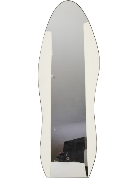 Grand Miroir sur pied design irrégulier Organique 56x180 Métal Noir Odine 