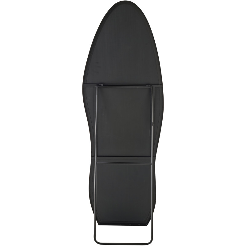 Grand Miroir sur pied design irrégulier Organique 56x180 Métal Noir Odine 