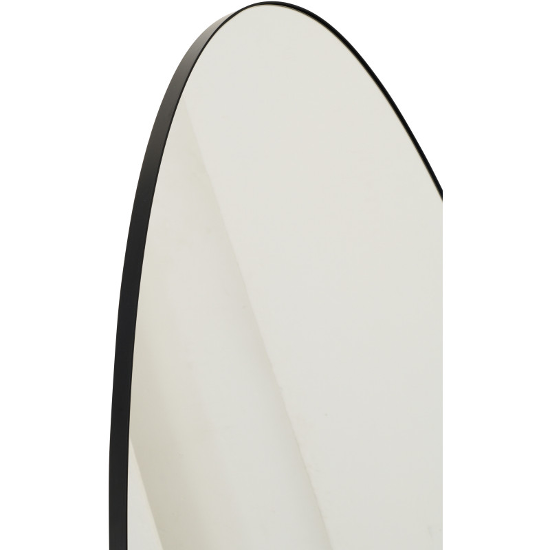 Grand Miroir sur pied design irrégulier Organique 56x180 Métal Noir Odine 