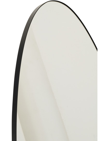 Grand Miroir sur pied design irrégulier Organique 56x180 Métal Noir Odine 