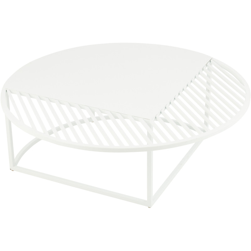 Table basse exterieur design Ronde 90 cm Métal Auréna 