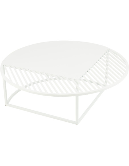 Table basse exterieur design Ronde 90 cm Métal Auréna 