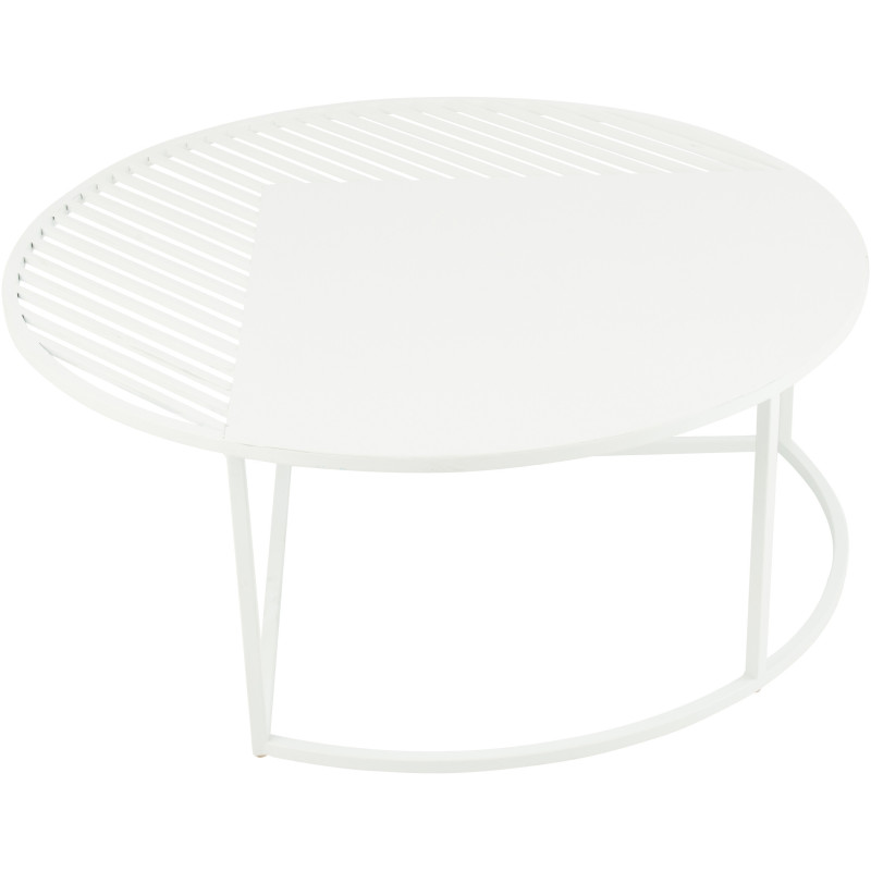 Table basse exterieur design Ronde 90 cm Métal Auréna 