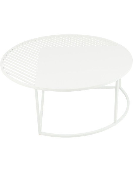 Table basse exterieur design Ronde 90 cm Métal Auréna 