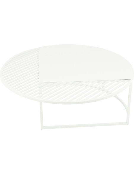 Table basse exterieur design Ronde 90 cm Métal Auréna 