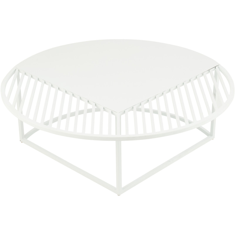 Table basse exterieur design Ronde 90 cm Métal Auréna 