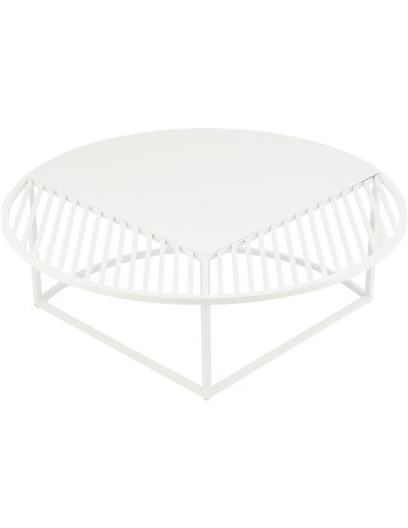 Table basse exterieur design Ronde 90 cm Métal Auréna 