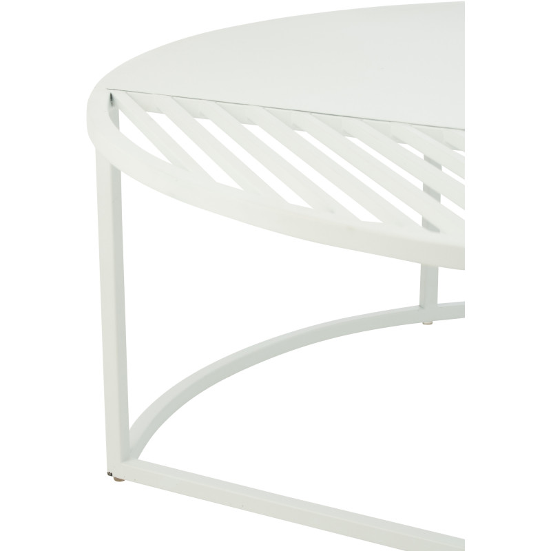 Table basse exterieur design Ronde 90 cm Métal Auréna 