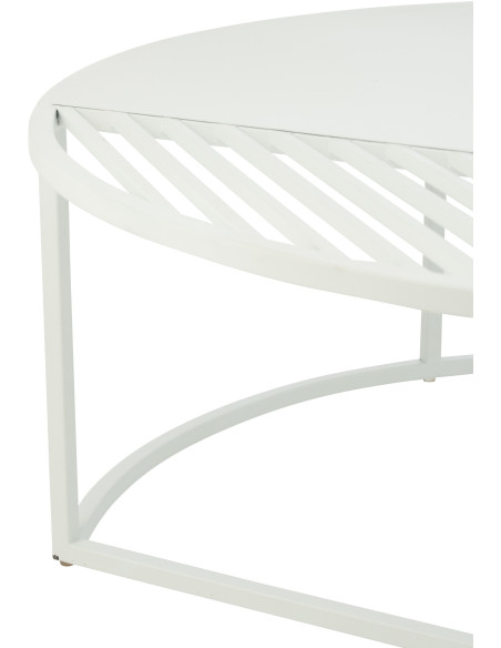 Table basse exterieur design Ronde 90 cm Métal Auréna 