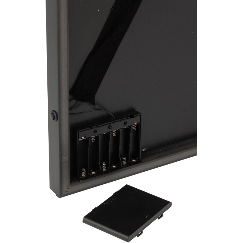 Toile murale peinte lumineuse design Singe Cigare Cadre en bois noir Néonyo 